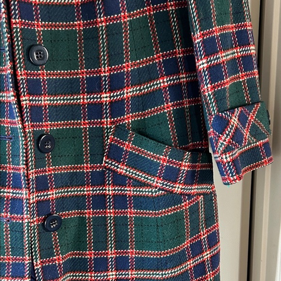 Pendleton Multicolor Plaid Wool Trench Coat size 4 - Picture 3 of 10
